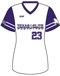 CTX Softball - black uniforms with purple numbers and letters and